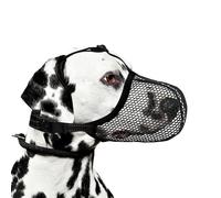 JOYPAWS Soft Dog Muzzle, Breathable Soft for All Breeds Dogs to Anti Prevent Chewing Barking Biting, Adjustable Reflective Basket Muzzle with Air Mesh Black L