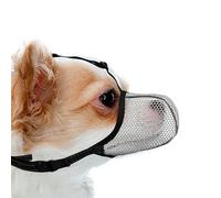 JOYPAWS Soft Dog Muzzle, Breathable Soft for All Breeds Dogs to Anti Prevent Chewing Barking Biting, Adjustable Reflective Basket Muzzle with Air Mesh Grey XS