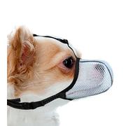 JOYPAWS Soft Dog Muzzle, Breathable Soft for All Breeds Dogs to Anti Prevent Chewing Barking Biting, Adjustable Reflective Basket Muzzle with Air Mesh Blue XS
