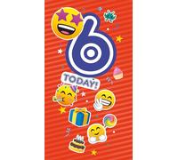 JOYPIXELS BIRTHDAY CARD AGE 6 HAPPY 6TH BIRTHDAY CARD