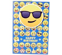 JoyPixels Sunglasses Face Emoji Happy Birthday Card