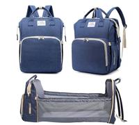 joyplaza Baby Changing Bags - Multifunction Large Capacity Baby Bag For Mum and Dads, Waterproof Nylon Travel Nappy Changing Backpacks-Blue
