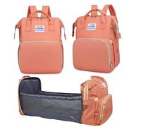 joyplaza Baby Changing Bags - Multifunction Large Capacity Baby Bag For Mum and Dads, Waterproof Nylon Travel Nappy Changing Backpacks-Pink