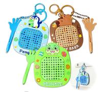 JoyPlus 3Pcs Fidget Keyring, Magnetic Fidget Keyring Set, Fidget Toys with Magnetic Drawing Board and Maze Map, Sensory Fidget Toys for Adults and Children, Portable Anxiety Relief Stress Relief