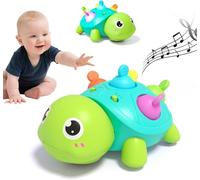 JoyPlus Baby Crawling Toy 6 12 Months, Turtle Crawling Toy with Light and Music, Crawling and Singing Musical Baby Toy, Educational Toy Gift for 0 12 18 36 Months Baby