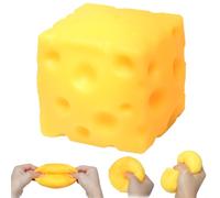 JoyPlus Cheese Squishy, Cheese and Butter Squishy Sensory Toy, Realistic Cheese Shape Slow Rebound Sensory Fidget Toy, Soft Squeeze Cheese Stress Toy,Anxiety Relief Fidget Toy for Adults & Kids