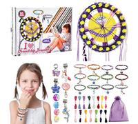 JoyPlus Friendship Bracelet Making kit,Arts and Crafts for Kids Ages 6-12,DIY,Birthday Gifts,Toys for Girls Ages 6 7 8 9 10 11 12 Year Old Kids Travel Activity Set