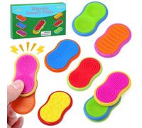 JoyPlus Magnetic Fidget Toys, 6 Pack Sensory Stone for Autism & ADHD, Fidget Stress Toys for Stress & Anxiety Relief, Quiet Fidget Toys for Focus, Portable Travel Fidgets, Idea Gift for Kids & Adults