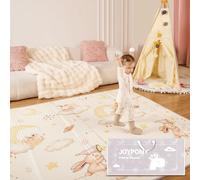 Joypony Baby Play Mat, 180x200 CM Foldable Play Mats for Babies and Toddlers, Waterproof & Anti-Slip Portable Baby Floor Mat for Tummy Time, Baby Mat for Floor with Travel Bag