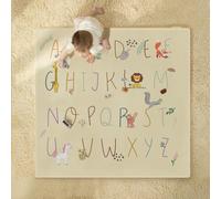 Joypony Vegan Leather Baby Play Mat, Wipe-Clean Play Mat for Floor, 47x47 Thicken Foam Cushioned & Waterproof Playpen Mats for Infants, Kids and Toddlers