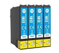 JoyPrinting 18XL Cyan Compatible Ink Cartridges Multipack for Epson 18 XL Ink Cartridges for XP322 XP305 XP312 XP225 XP215 XP212 XP202 XP422 XP412 XP-415 XP405 XP425 Printer(4-Cyan)