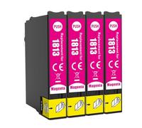 JoyPrinting 18XL Magenta Ink Cartridges Multipack Compatible for Epson 18 XL Ink Cartridges for XP322 XP305 XP312 XP225 XP215 XP212 XP202 XP422 XP412 XP-415 XP405 XP425 Printer(4-Magenta)