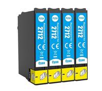 JoyPrinting 27XL Cyan Ink Cartridges Multipack Replacement for Epson 27 27XL for Workforce WF-3620 WF-7110 WF-7610 WF-3640 WF-7210 WF-7620 WF-7715 WF-7720 Printer (4 Cyan)