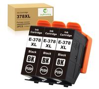 JoyPrinting 378XL Compatible 378 378XL Ink Cartridges Replacement for Expression Photo XP-8500 XP-8505 XP-8600 XP-8605 XP-8700 XP-15000 (3-Black)