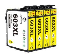 JoyPrinting 603 XL Ink Cartridges Compatible with Epson 603 603XL Cartridge Multipack for Expression XP-2100 XP-2105 XP-3100 XP-3105 XP-4100 XP-4105 Workforce WF-2810 WF-2830 WF-2835（4 Yellow）