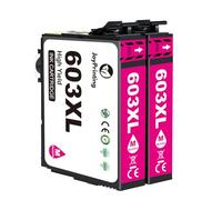 JoyPrinting 603 XL Ink Cartridges Multipack 603XL Ink Replacement for Epson Expression Home XP-3100 XP-4100 XP-2100 XP-2105 XP-3105 XP-4150 Workforce WF-2830 WF-2830DWF WF2830 WF2850(2 Magenta)