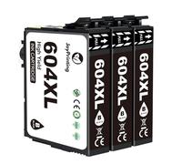 JoyPrinting 604XL Ink Cartridges Multipack Replacement for Epson 604 XL Compatible for Epson XP-2200 XP-2205 XP-3200 XP-3205 XP-4200 XP-4205 Workforce WF-2910 WF-2930F WF-2935 WF-2950(3 Black)