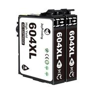 JoyPrinting 604XL Ink Cartridges Replacement for Epson 604 Ink Cartridges Multipack Compatible with Epson XP-2200 XP-2205 XP-3200 XP-3205 XP-4200 Workforce WF-2910 WF-2930 WF-2935 (2Black)