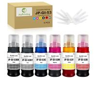 JoyPrinting 70ml GI53 GI-53 Refill Ink Replacement for Canon GI-53 GI53 Ink Bottles Compatible with Canon PIXMA G550/G650 Printer (6-Pack 70ML, Black Cyan Magenta Yellow Red Gray)