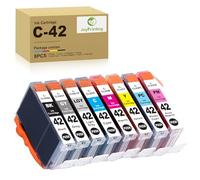 JoyPrinting 8 Pack CLI-42 CLI42 Compatible Ink Cartridges Use for Canon Pixma Pro-100 Pro 100 Pro-100S Printers (1BK, 1C, 1GY, 1LGY, 1M, 1Y, 1PC, 1PM)