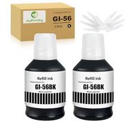 JoyPrinting GI-56 Black Ink Compatible with Canon GI-56BK Ink Cartridge Refill Ink Compatible with MAXIFY GX3050 GX4050 GX5050 GX5150 GX5550 GX6050 GX6150 GX6550 GX7050 GX7150, 2 x 170 ml