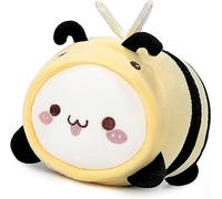 JOYRAVO 2-in-1 Kids Travel Pillow - Soft and Adorable Animals Plush That Converts into a U-Shaped Neck Pillow for Comfort During Airplane, Train, Bus Trip - Yellow Bee