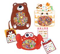 Joyreal Hide and Seek Busy Bag- 3 Pack Seek and Find Hidden Object Game, Sensory Hidden Object Search Problem Solving Travel Game for Kids 3+, Including Alphabet, Food, Fish, Animal (3)