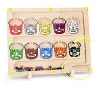 Joyreal Magnetic Color and Number Maze - Sorting Game Montessori Toys for 3 4 5 6 Year Olds Fine Motor Skills Toys Counting Maths Color Matching Gifts for Girls Boys