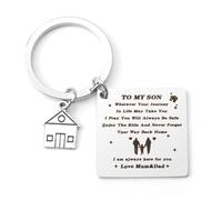 JoyrnalK Son Gifts Keyring Easter Gifts for Son Easter Basket Fillers Birthday Gift First Day at School Gift from Mum and Dad Back to School for Teenage Boys Gift for Adult Christmas