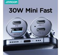 Joyroom 30W USB C Car Charger Adapter PD QC3.0 Mini & Metal USB Charger Fast Charging Phone Charger for iPhone Samsung Galaxy