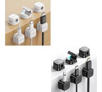 JOYROOM 6 Pack Cable Tidy Clips Adjustable Cord Organiser Magnetic Management Self Adhesive Wire Holder for Desk, Nightstand, Charging Cables, HDMI, USB, Audio Cable, Office, Home