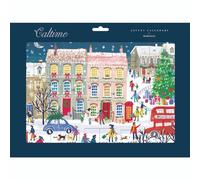Joys of the Season Advent Calendar | Fold-out Picture Advent Calendar with Snowy Village, Festive Families and Holiday Cheer - 24.5x35cm