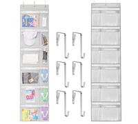 Joyseedi 2Pcs Weekly Kids Clothes Organizer - Monday to Weekend Over the Door Clothes Hanging Organizer, Wall Mount School Cloth Shelves for Bedroom, Bathroom, Dorm
