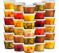 JoyServe 16 Oz Deli Food Containers with Lids - (36 Sets) Airtight Plastic Food Storage for Takeout, Meal Prep, To-Go, and Soup Freezer Containers with 36 Lids, BPA-Free, Dishwasher, Microwave Safe