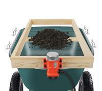 JOYSEUS Soil Sifter with Vibration Motor, Automatic Wooden Sifting Screen, Sieve for Sand Rocks Dirt Compost - 39" x 19.5" Ultra Large to Fit Most Garden Yard Wheelbarrow Carts