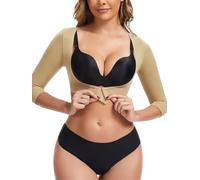 Joyshaper Arm Shaper for Women Shapewear Shaping Top Compression Sleeves Posture Corrector Crop Tops Beige L