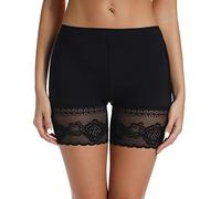 Joyshaper Underskirt Shorts Safety Pants Anti Chafing Lace Knickers Boxer Briefs Slip Short Underwear for Women Black 2XL