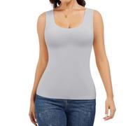 Joyshaper Women's Thermal Sleeveless Camisole Vest Winter Warm Tank Top Baselayer Underwear Thermals Tops for Women Light Purple M