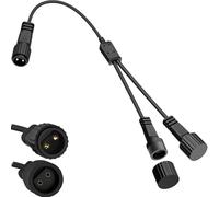 Joysing Christmas Light Splitter 2 Pin Christmas Lights Connector, 1 to 2 Y-Shaped Splitter Connector for Fairy Light, IP65 Waterproof Splitter Cable for Icicle Net Curtain G40 String Xmas Light