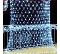 Joysing Net Lights Outdoor 2 Pack 3 x 2M Net Christmas Lights Main Powered with Timer, 208 LED Fairy Light Connectable Curtain Light for Bushe Fence Wall Hedge