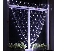 Joysing Net Lights Outdoor 3 x 2M Net Christmas Lights Plug in with Timer, Connectable Mesh Fairy Light 8 Modes Window Light Indoor Waterproof for Bushe Fence Wall Hedge Xmas Decoraion