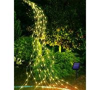 Joysing Solar Fairy Lights Outdoor 1 m 100 LED Fairy Lights, 8 Modes Waterfall Light Bundle Waterproof String Christmas Lighting for Watering Can Plants Patio Balcony Garden Decoration