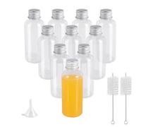 JOYSKY 60ml Small Shot Bottles with Lids 16PCS Mini Plastic Bottles Small Juice Bottle Reusable for Alcohol, Juice, Beverages and Various Seasoning Powders