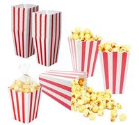 JOYSKY Movie Night Popcorn Boxes,Popcorn Bags,Small Candy Container,Candy Boxes,Paper Popcorn Bags Cardboard Snack Boxes for Party,Snacks Candies,Popcorn Gift Bags Christmas(Red 15 Pcs)
