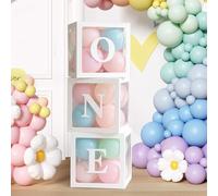 JOYSKY One boxes for 1st birthday 3 PCS baby boxes for baby shower baby balloon box designed for children's One Year Old Party Supplies for Weddings Anniversaries Various Parties