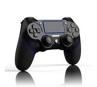 JOYSKY Replacement for PS4 Controller,Built-in 600mAh Rechargeable Battery,Wireless Controller for Compatible with PS4/Slim/Pro/3/PC,with Dual Vibration and Audio Function,6-axis Gyro Sensor -Blue