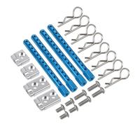 JOYSOG RC Body Post for Tamiya TT-02/ TT-02FT/ TT-02D/ TT-02RR 1/10 RC Car Shell Column Body Post Mounts with Clips Upgrade Parts Accessories (Blue)