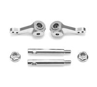 JOYSOG RC Car Steering Cup for Tamiya CW-01 Lunch Box Metal Steering Arms Knuckle Cup with Axle Upgrade Parts (Silver)