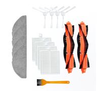 JOYSOG Vacuum Cleaner Parts for Xiaomi E10/C103/B112 Robot Vacuum Cleaner 2* Main Brush +4* Filters +4* side brush 4* Mop Pads +1* Brush replacement parts