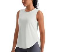 JOYSPELS Ice Silk Workout Tank Tops for Women Cool-Dry Sleeveless Loose Fit Yoga Shirts Athletic, Whiteonyx, M